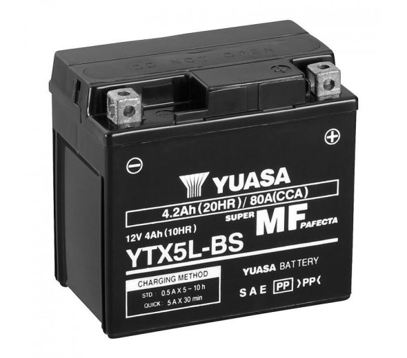 Batería para CPI Aragon 25 gp 10 pulgadas 2009 Yuasa ytx5l-bs AGM cerrado 