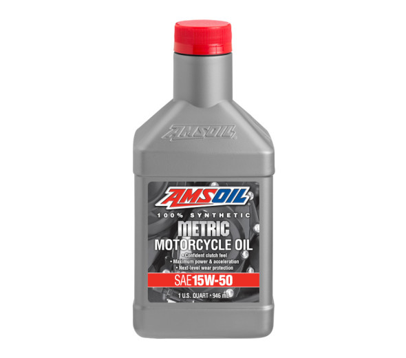 AMSOIL SYNTHETIC METRIC MOTORCYCLE OIL 15W50